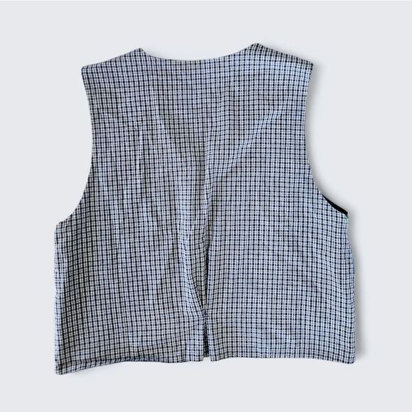 Vintage Hand Made Quilted Kitsch Floral Bird Watcher Birdhouse Vest Waistcoat L - Picture 2 of 9